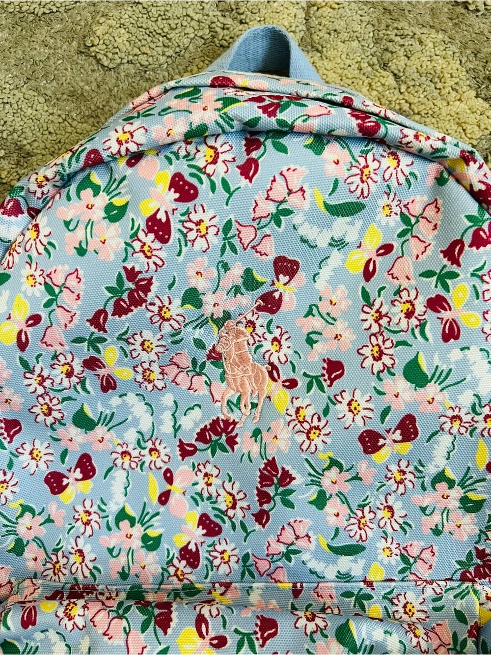 NWT❤️Polo Ralph Lauren Parisian Bear Print large Backpack